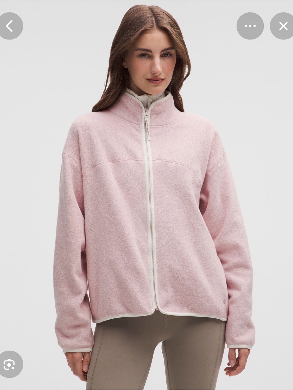 lululemon athletica Light Pink Teddy Zip-Up Jacket